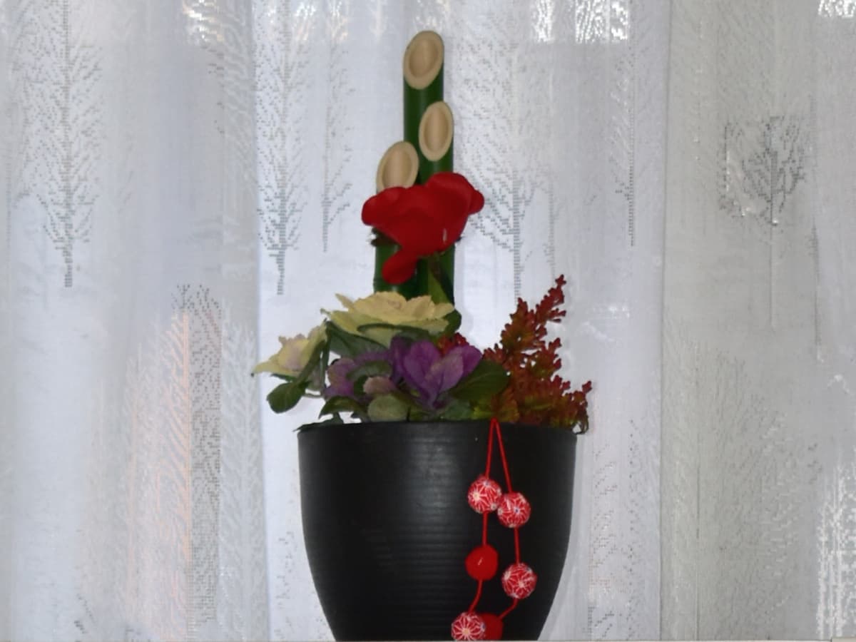 葉牡丹の正月飾り2020