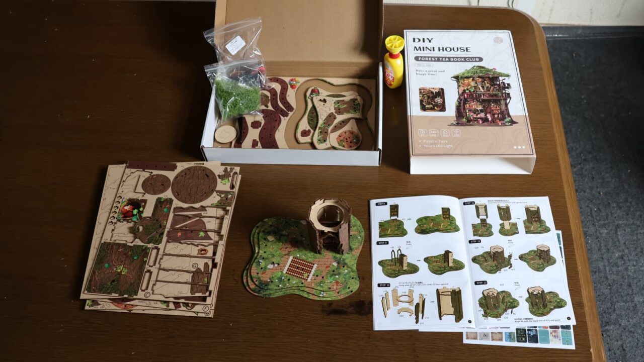 ミニチュア「森の図書館」作成202608-1（部品）